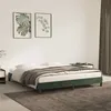Image de vidaXL Cadre de Lit Sommier à Lattes Lit Rembourré Cadre à Lattes Lit Double Adulte Meuble de Chambre à Coucher Vert Foncé 180x200 cm Velours
