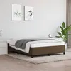Image de vidaXL Bedframe zonder matras stof donkerbruin 140x200 cm347069