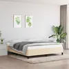 Image de vidaXL Bedframe zonder matras stof cràmekleurig 180x200 cm347087
