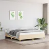 Image de vidaXL Bedframe zonder matras stof cràmekleurig 180x200 cm347186