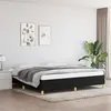Image de Cadre de lit sans matelas noir 200x200 cm tissu