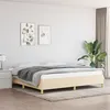 Image de vidaXL Bedframe zonder matras stof cràmekleurig 200x200 cm347194