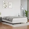 Image de Cadre de lit sans matelas blanc 140x190 cm similicuir