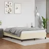 Image de vidaXL Bedframe kunstleer cràmekleurig 140x190 cm347247