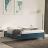 Image de vidaXL Bedframe zonder matras 140x190 cm fluweel donkerblauw347322