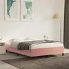 Image de vidaXL Bedframe fluweel roze 140x190 cm347323