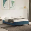 Image de vidaXL Bedframe zonder matras 140x200 cm fluweel donkerblauw347328