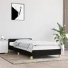 Image de Cadre de lit avec tête de lit sans matelas noir 80x200 cm tissu