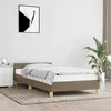 Image de Cadre de lit avec tête de lit sans matelas taupe 80x200cm tissu