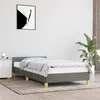 Image de Cadre de lit sans matelas gris foncé 90x190 cm tissu