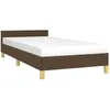 Image de Lit vidaxl 193 x 93 x 50 cm en tissu sans sommier de couleur