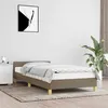 Image de Cadre de lit avec tête de lit sans matelas taupe 90x190cm tissu