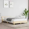 Image de vidaXL Bedframe zonder matras 120x200 cm stof cràmekleurig347404