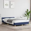 Image de Cadre de lit avec tête de lit sans matelas bleu 120x200cm tissu