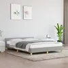 Image de Cadre de lit sans matelas gris clair 140x190 cm tissu