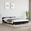 Image de Cadre de lit sans matelas noir 140x190 cm tissu