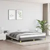 Image de Cadre de lit sans matelas gris foncé 160x200 cm tissu