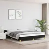 Image de Cadre de lit sans matelas noir 160x200 cm tissu