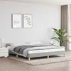 Image de Cadre de lit sans matelas gris clair 180x200 cm tissu