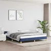 Image de Cadre de lit avec tête de lit sans matelas bleu 180x200cm tissu
