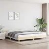 Image de vidaXL Bedframe zonder matras stof cràmekleurig 200x200 cm347444