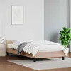 Image de vidaXL Bedframe met hoofdeinde zonder matras Cappuccino 80x200 cm347470