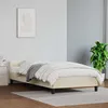 Image de Cadre de lit avec tête de lit sans matelas crème 90x190 cm
