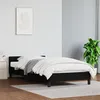 Image de Cadre de lit avec tête de lit sans matelas noir 90x200 cm