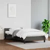Image de Cadre de lit avec tête de lit sans matelas gris 90x200 cm