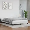 Image de Cadre de lit avec tête de lit sans matelas blanc 140x190 cm