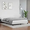Image de Cadre de lit avec tête de lit sans matelas blanc 140x200 cm