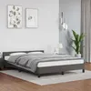 Image de vidaXL Bedframe met hoofdeinde zonder matras 140x200 cm grijs347505