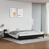 Image de Cadre de lit avec tête de lit sans matelas noir 180x200 cm