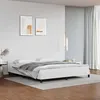 Image de Cadre de lit avec tête de lit sans matelas blanc 180x200 cm