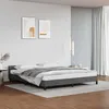 Image de Cadre de lit avec tête de lit sans matelas gris 180x200 cm