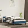 Image de Cadre de lit sans matelas bleu foncé 90x190 cm velours
