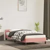 Image de vidaXL Bedframe met hoofdeinde zonder matras 100x200 cm fluweel roze347560