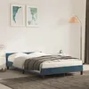 Image de vidaXL Bedframe zonder matras 120x200 cm fluweel donkerblauw347565
