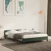 Image de Cadre de lit sans matelas vert foncé 140x190 cm velours