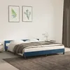 Image de Cadre de lit sans matelas bleu foncé 160x200 cm velours