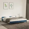 Image de Lit vidaxl 203 x 183 x 50 cm en velours sans sommier pour 2 personnes de couleur