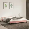 Image de vidaXL Bedframe met hoofdeinde zonder matras 180x200 cm fluweel roze347590