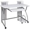 Image de vidaXL Bureau d'ordinateur Blanc 110x52x88,5 cm Bois d’ingénierie