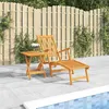 Image de vidaXL Chaise Longue d'Extérieur Repose-pieds et Table Bain de Soleil Chaise de Jardin Meuble d'Extérieur Patio Terrasse 3120439
