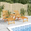 Image de vidaXL Chaises Longues d'Extérieur Repose-pieds et Table Bains de Soleil Chaises de Jardin Meubles d'Extérieur Patio 3120440