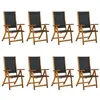 Image de vidaXL Chaises de jardin pliantes 8 pcs Bois d'acacia massif Textilène 3120456