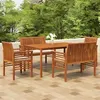 Image de vidaXL Ensemble à dîner d'extérieur 5 pcs et coussins Acacia solide 3120459