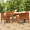 Image de vidaXL 5-delige Tuinset met kussens massief acaciahout3120460