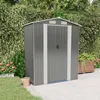 Image de vidaXL Abri de jardin Gris clair 192x108x223 cm Acier galvanisé, rangement de jardin pour les outils, rangement pour outils 319269
