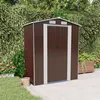 Image de vidaXL Abri de jardin Marron foncé 192x108x223 cm Acier galvanisé, rangement de jardin pour les outils 319273